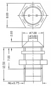 LED-Fassung 3mm Außenreflektor