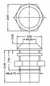 LED-Fassung 5mm Außenreflektor