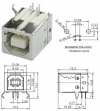 2x USB-B-Einbaustecker